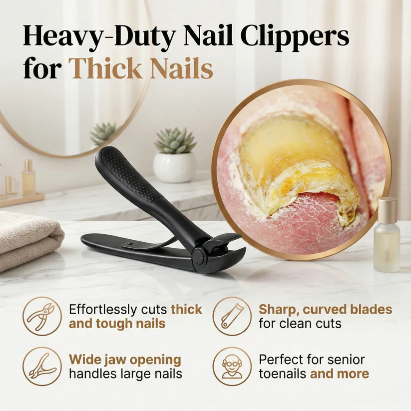 EldyLux® Nail Clipper for Seniors | Cuts Thick Nails With Less Effort