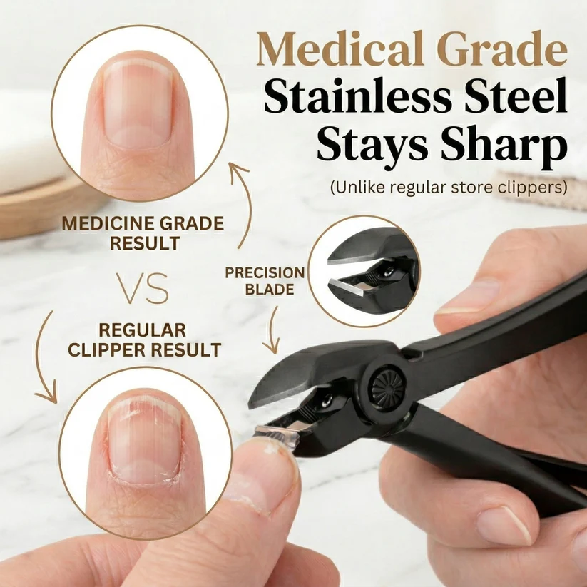 EldyLux® Nail Clipper for Seniors | Cuts Thick Nails With Less Effort