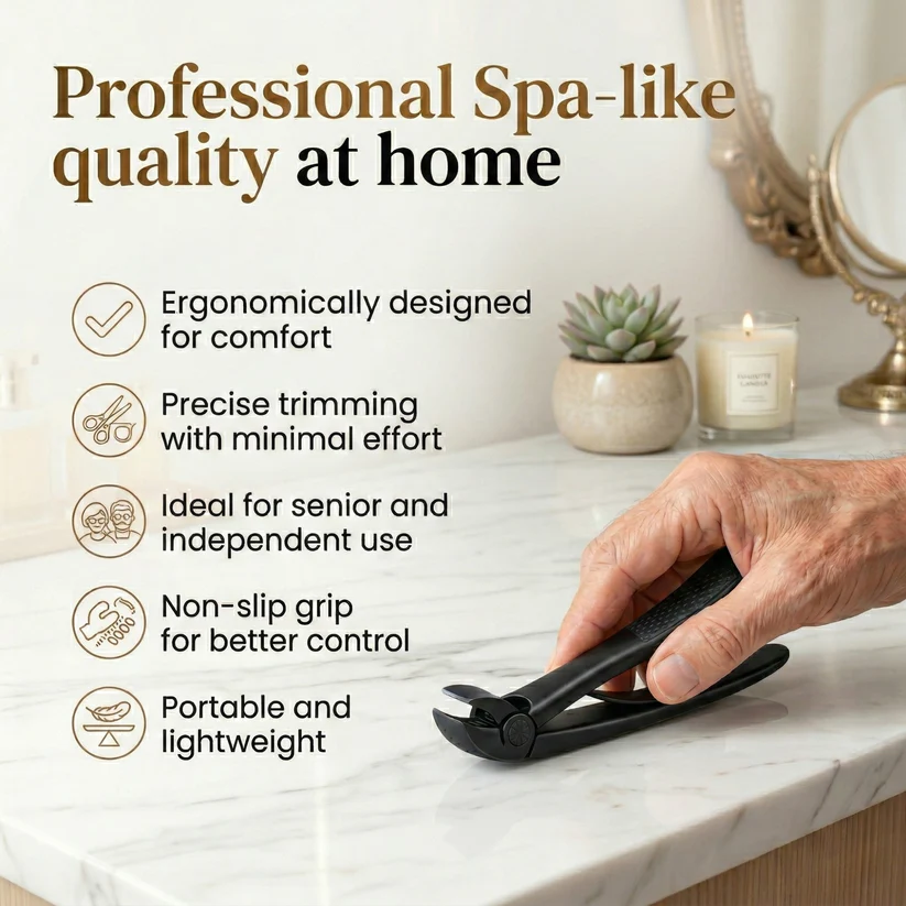 EldyLux® Nail Clipper for Seniors | Cuts Thick Nails With Less Effort